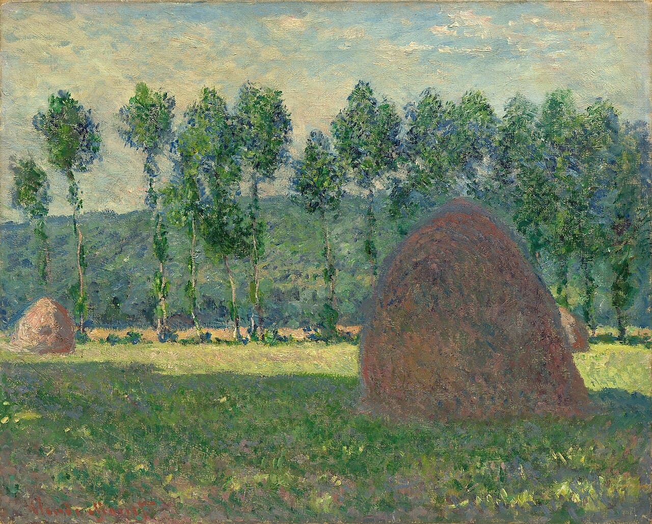 Haystack near Giverny by Claude Monet, an example of how cadmium yellow was used
