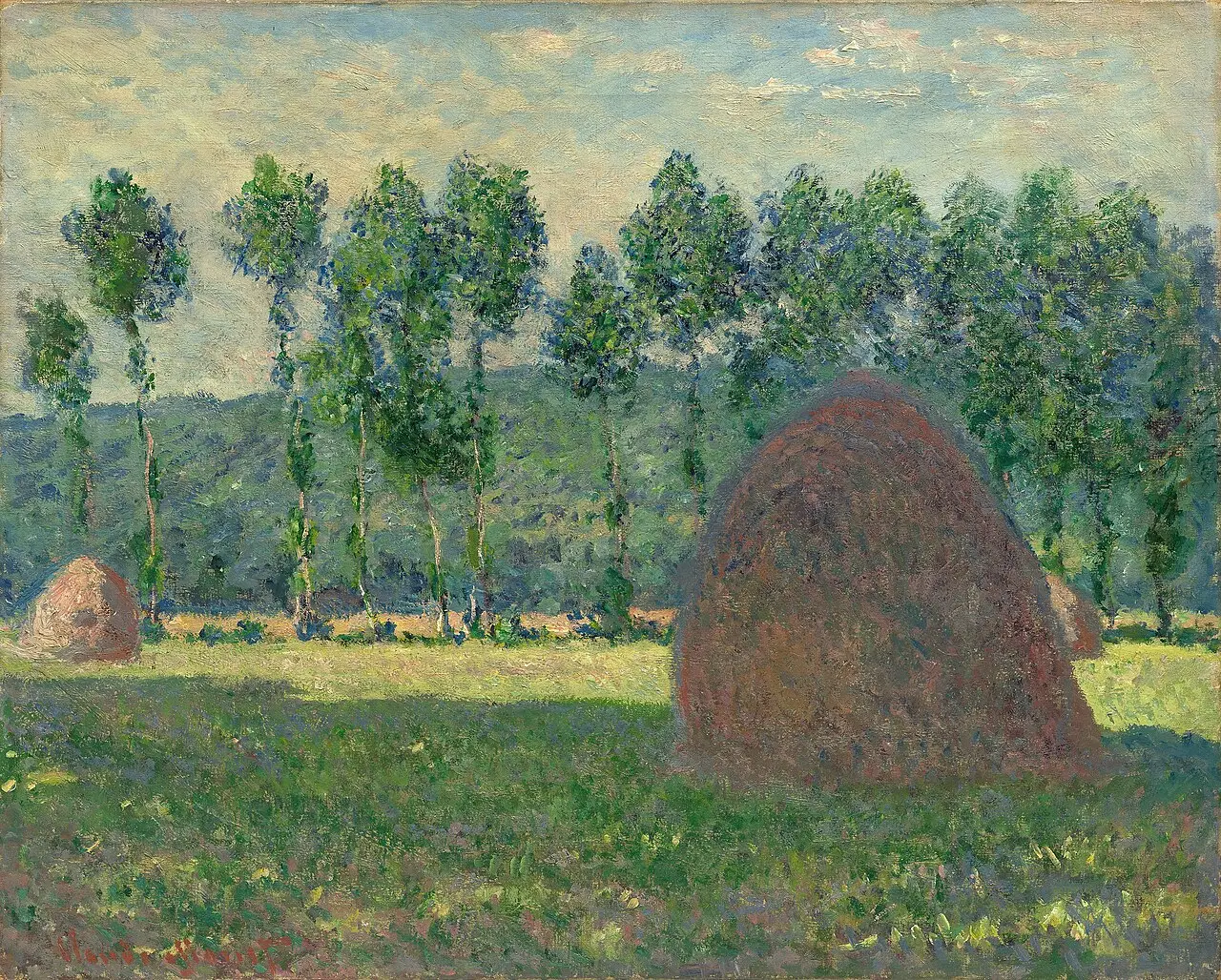 Haystack near Giverny by Claude Monet, an example of how cadmium yellow was used